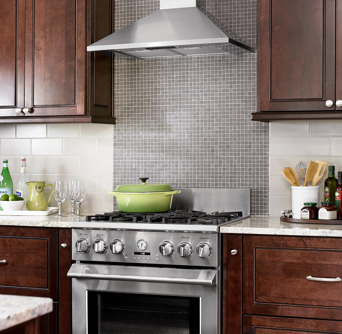 Add a backsplash behind your stove