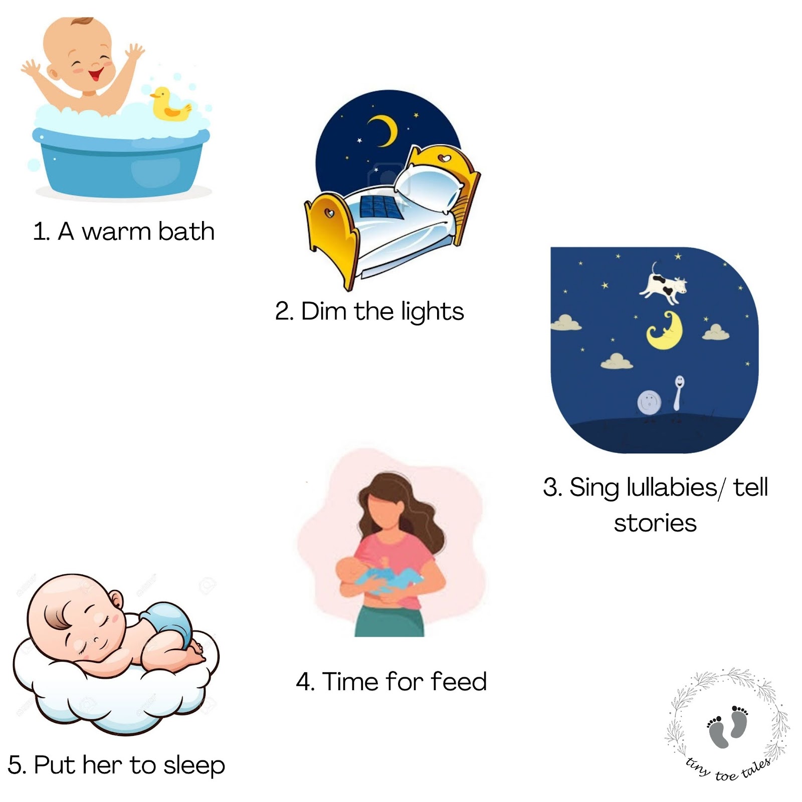 Bedtime routine/ sleep routine for newborn
