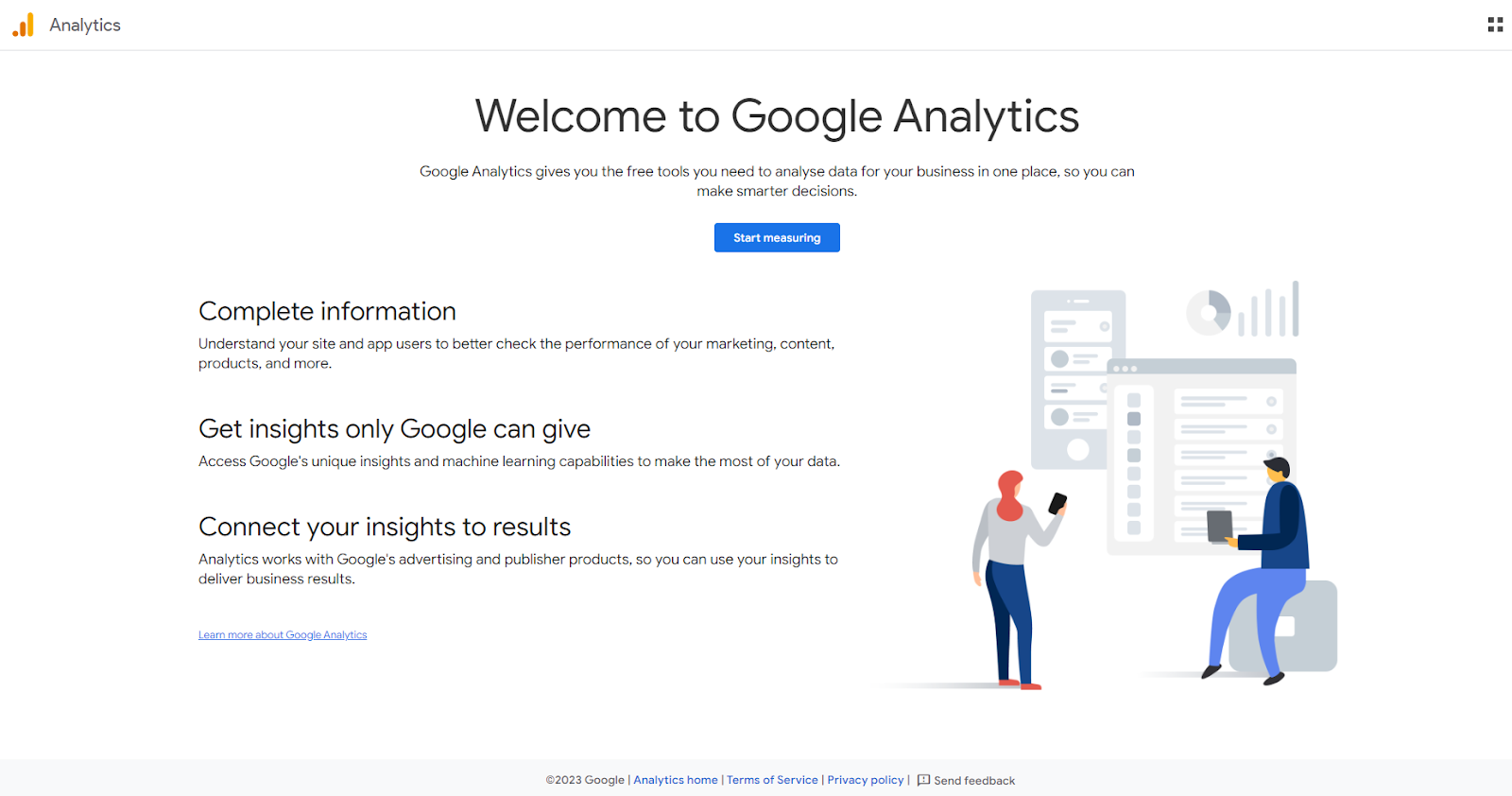 Create a Google Analytics account