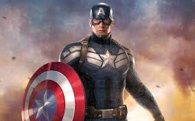 Captain america and his vibranium shield