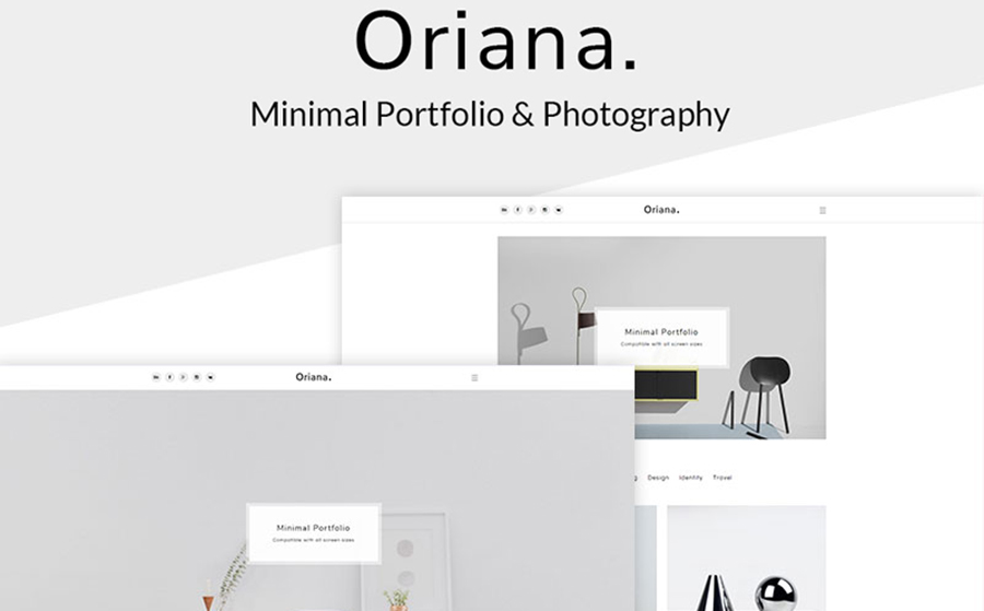 Oriana Minimal Portfolio & Photography Tema WordPress