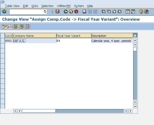 SAP posting period fiscal year to company code