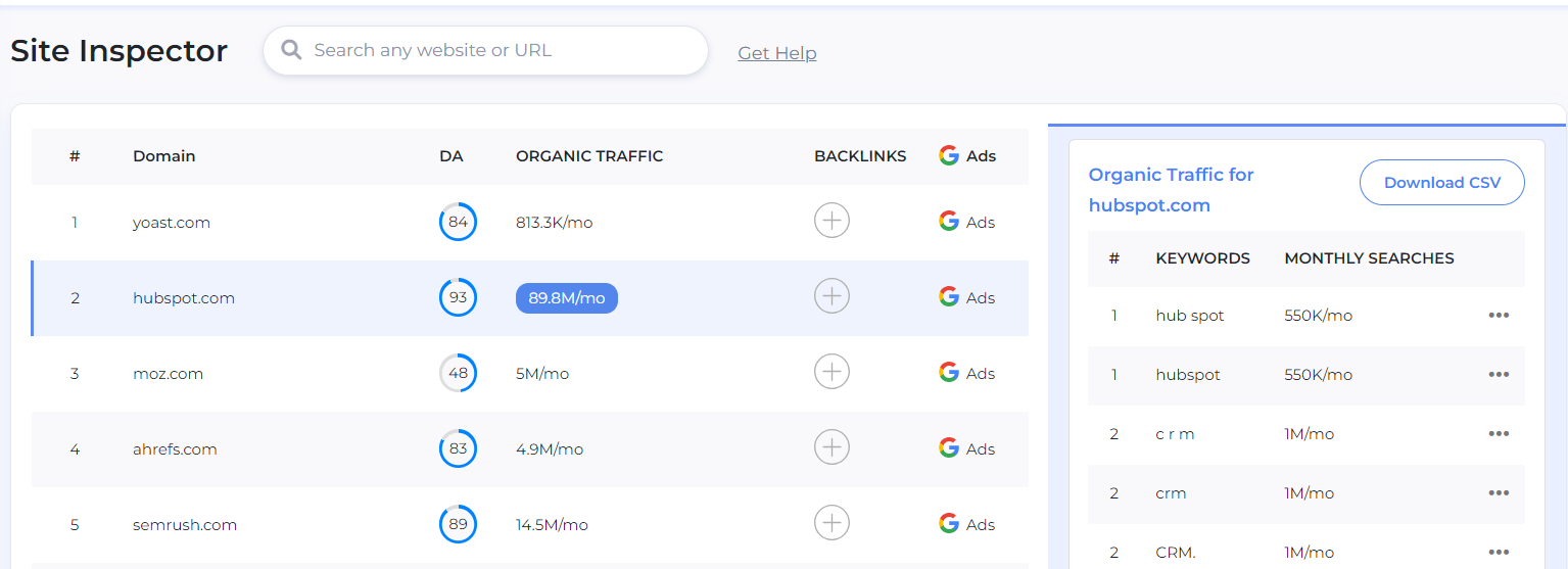 competitor research for seo with growthbar
