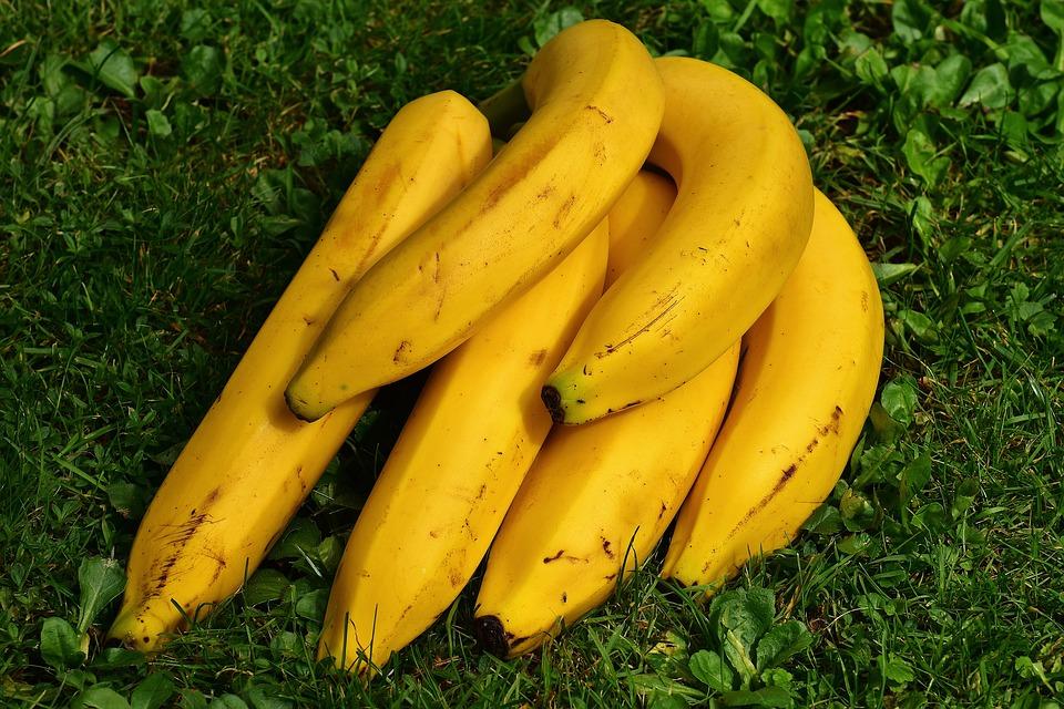 Bananas, Fruits, Fruit, Healthy, Yellow, Ripe, Nature