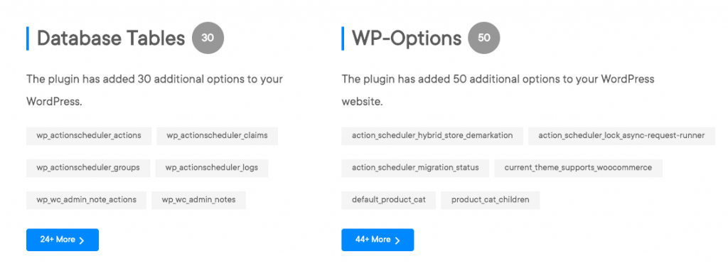 Database Table and Options WP Hive