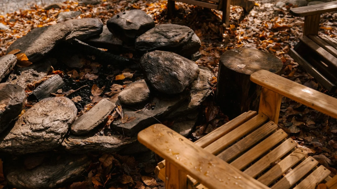 Stone fire pit – cozy outdoor place