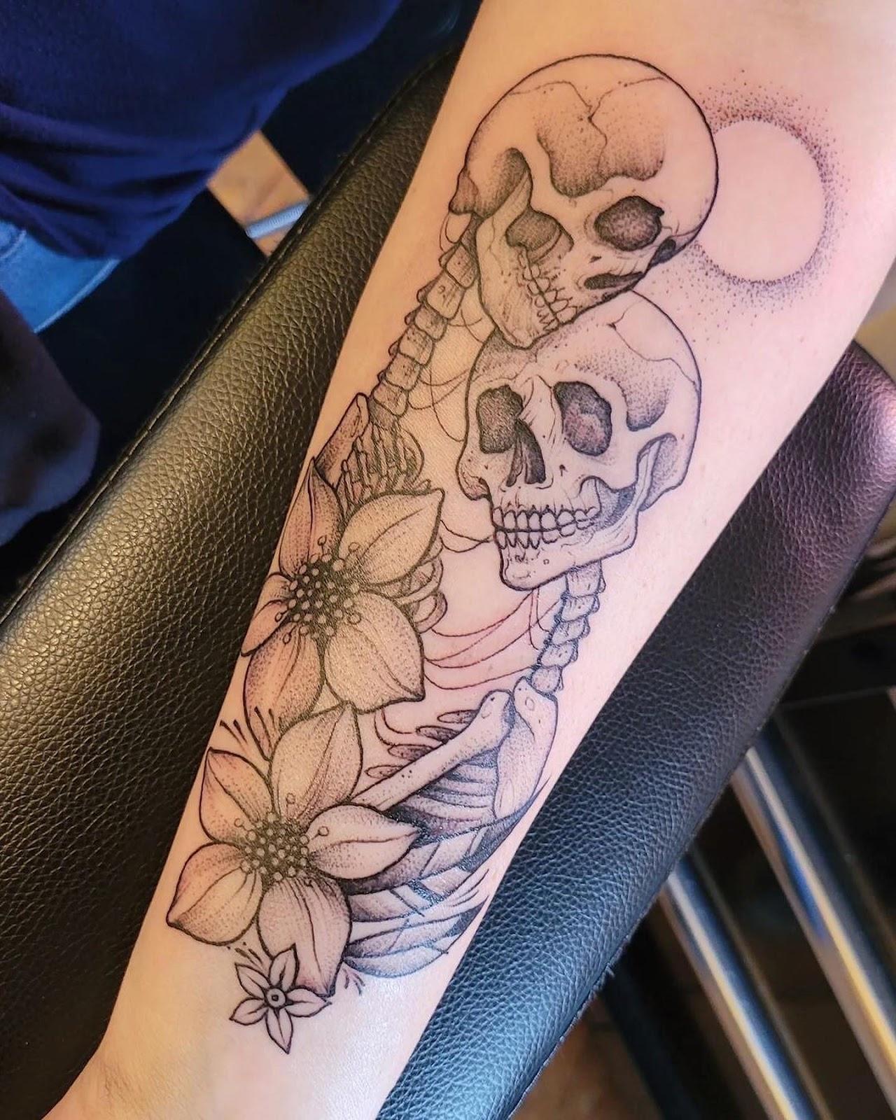 Skull Vine Tattoo 