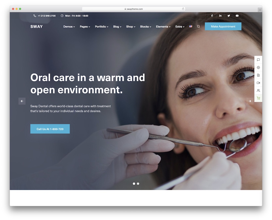 influir en wordpress dentista tema