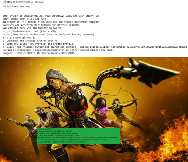 Ransom notes shared by MortalKombat ransomware. Source: Cisco Talos