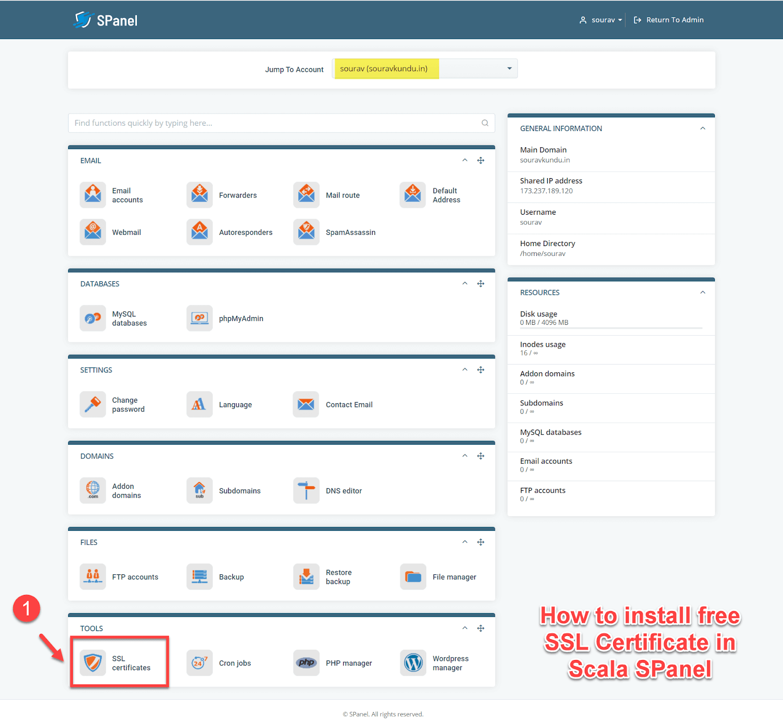 Como instalar o certificado SSL gratuito no Scala SPanel parte 1 longo