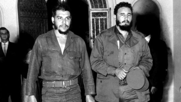 切·格瓦拉與古巴領導人卡斯特羅