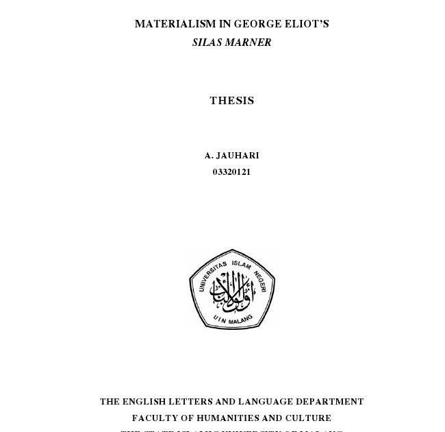 Materialism thesis pdf