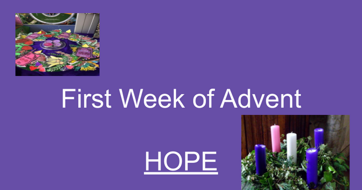 First week of Advent 2022
