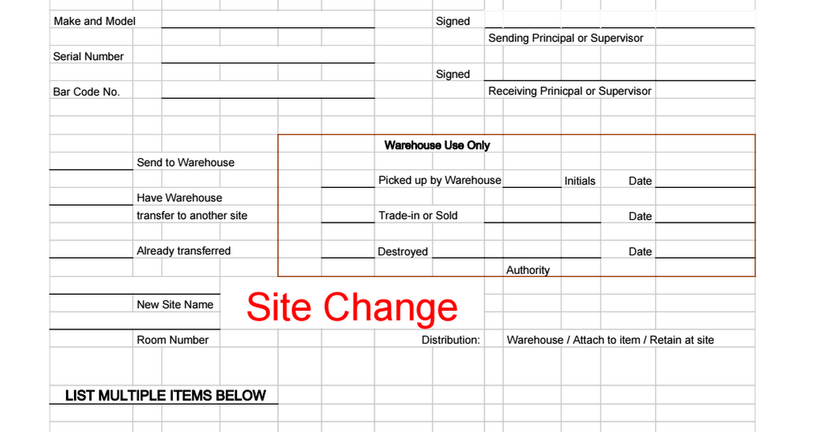 Equipment Disposition Site Change Form  (002)
