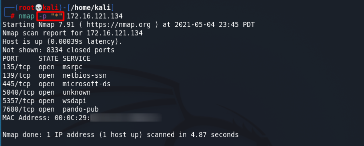 [NMAP Scan Any Port]: Scan All Ports example. Source: nudesystems.com