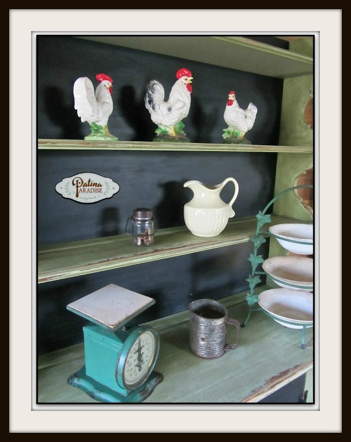 Farmhouse Cabinet with Faux Punched Tin Panel