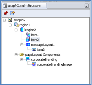 Swapping in OAF Page Structure