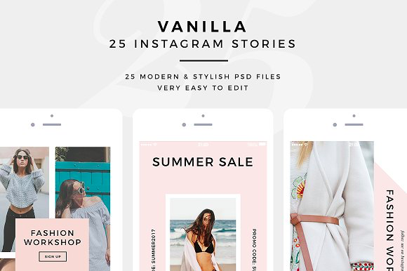 Vanilla Instagram Stories Templates