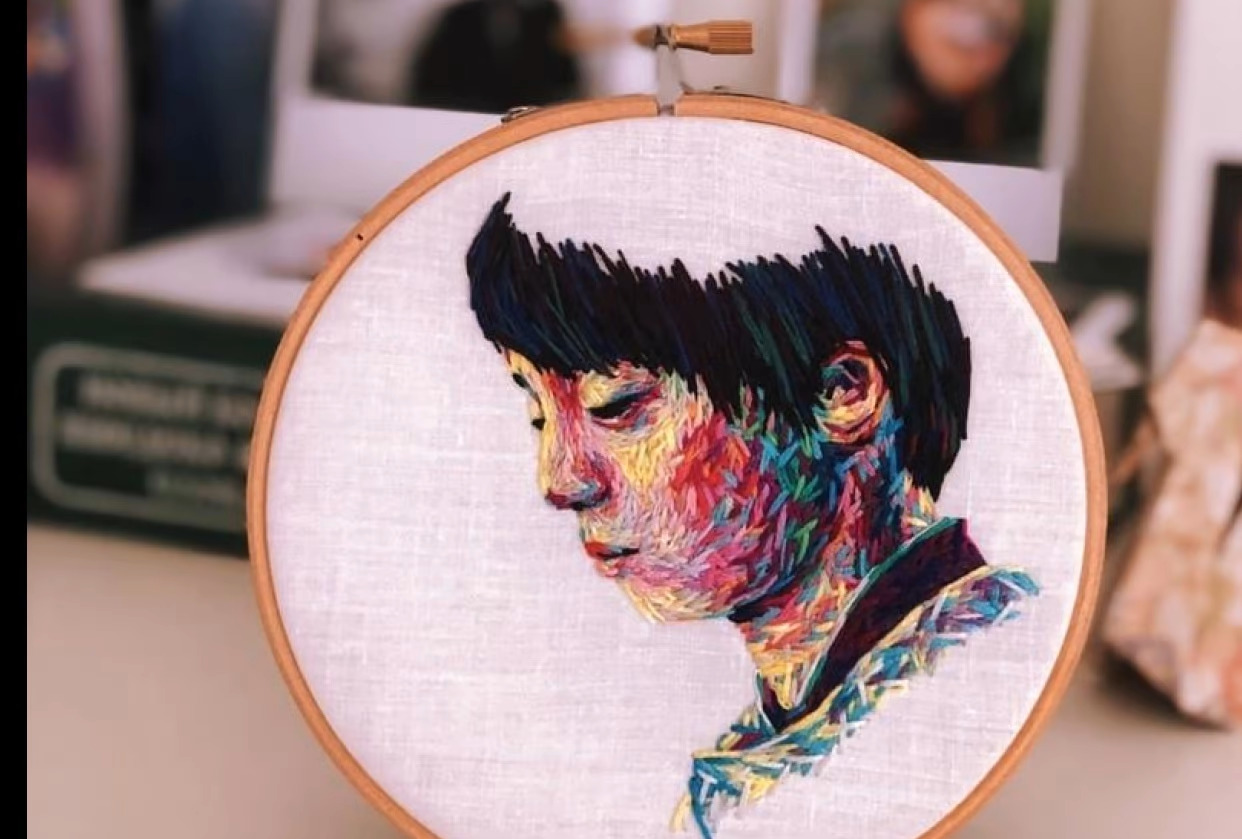 embroidery portrait
