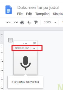 cara mengaktifkan menu voice typing