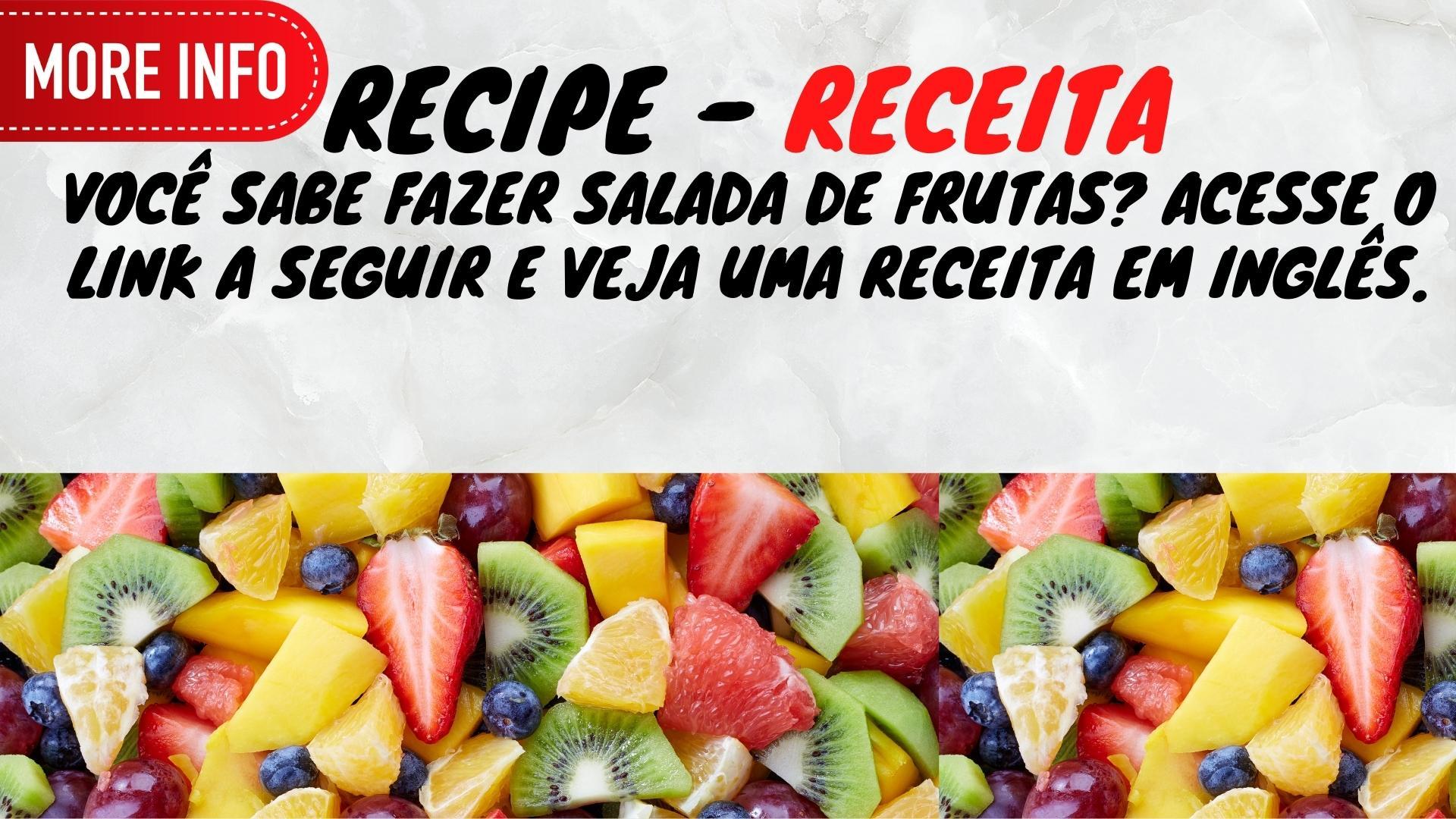 Bom Inglês - As frutas. ------ » Bom Inglês: www.bomingles.com.br Se você  achou interessante, compartilhe com seus amigos.