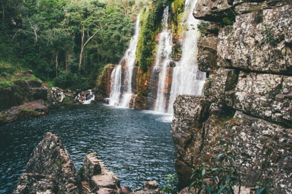 Almecegas I Waterfall in Chapada dos Veadeiros National Park.