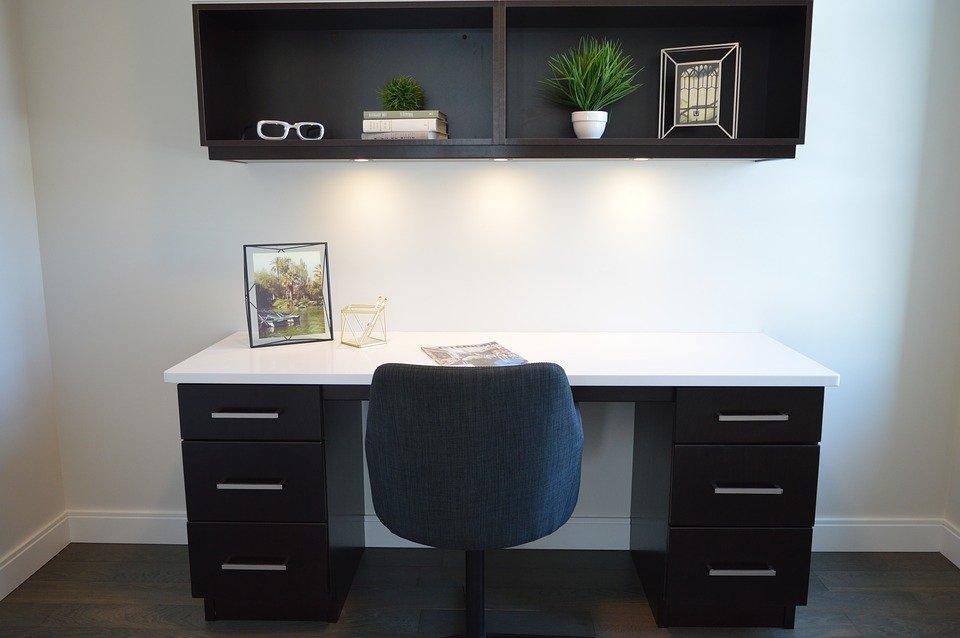 Home Office, Chair, Desk, Workspace, Workstation