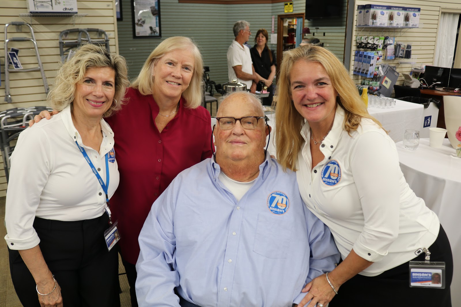 Pictured Left to Right: Roseann Barretta: Executive Assistant, Candice Miller: Public Works commissioner, James E. Binson: Board of Directors Chairman, Robbyn Martin: Compliance Director