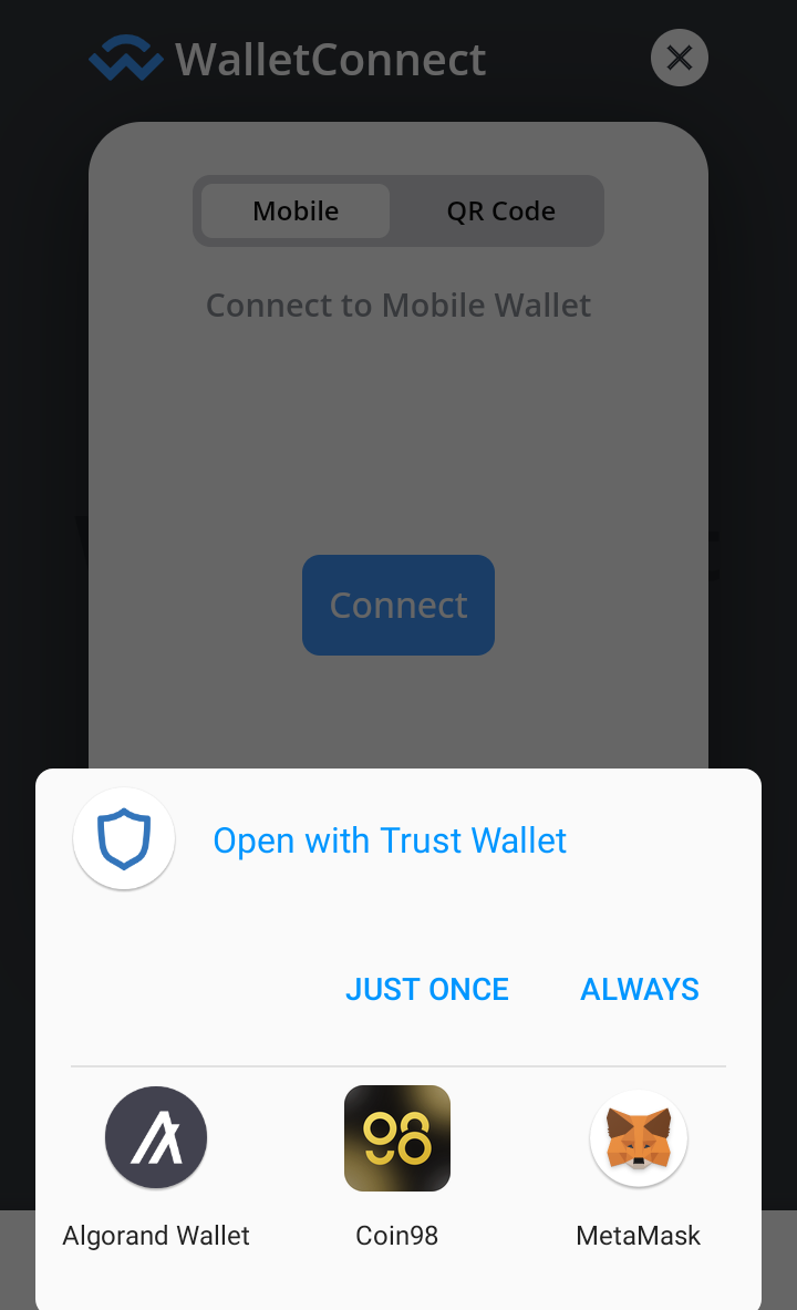 Walletconnect for Mobile