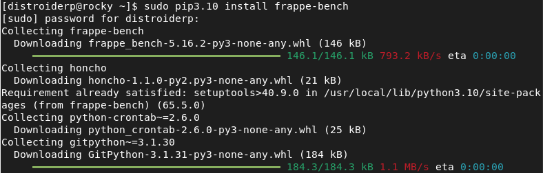 install frappe-bench Rocky Linux