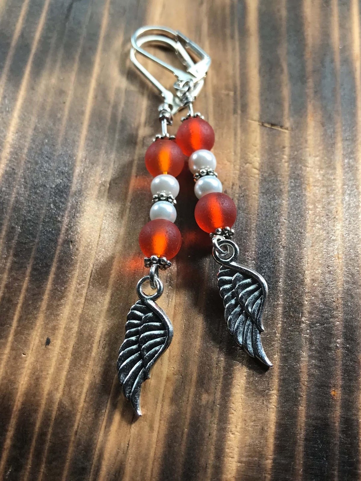 Orange Angel Earring