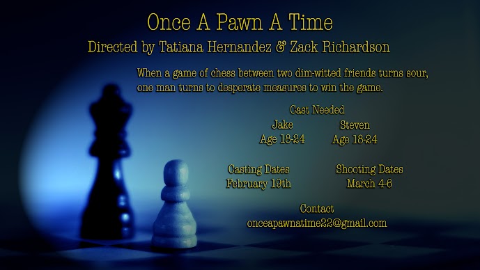 "When a game of chess between two dim-witted friends turns sour, one man turns to desperate measures to win the game."Link to fundraiser: