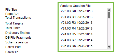 Go to the File menu and search for your version in the Version Used section