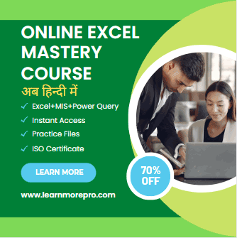 Online Mastery Course in excel in hindi