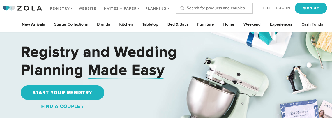 wedding planning tool wedding registry zola