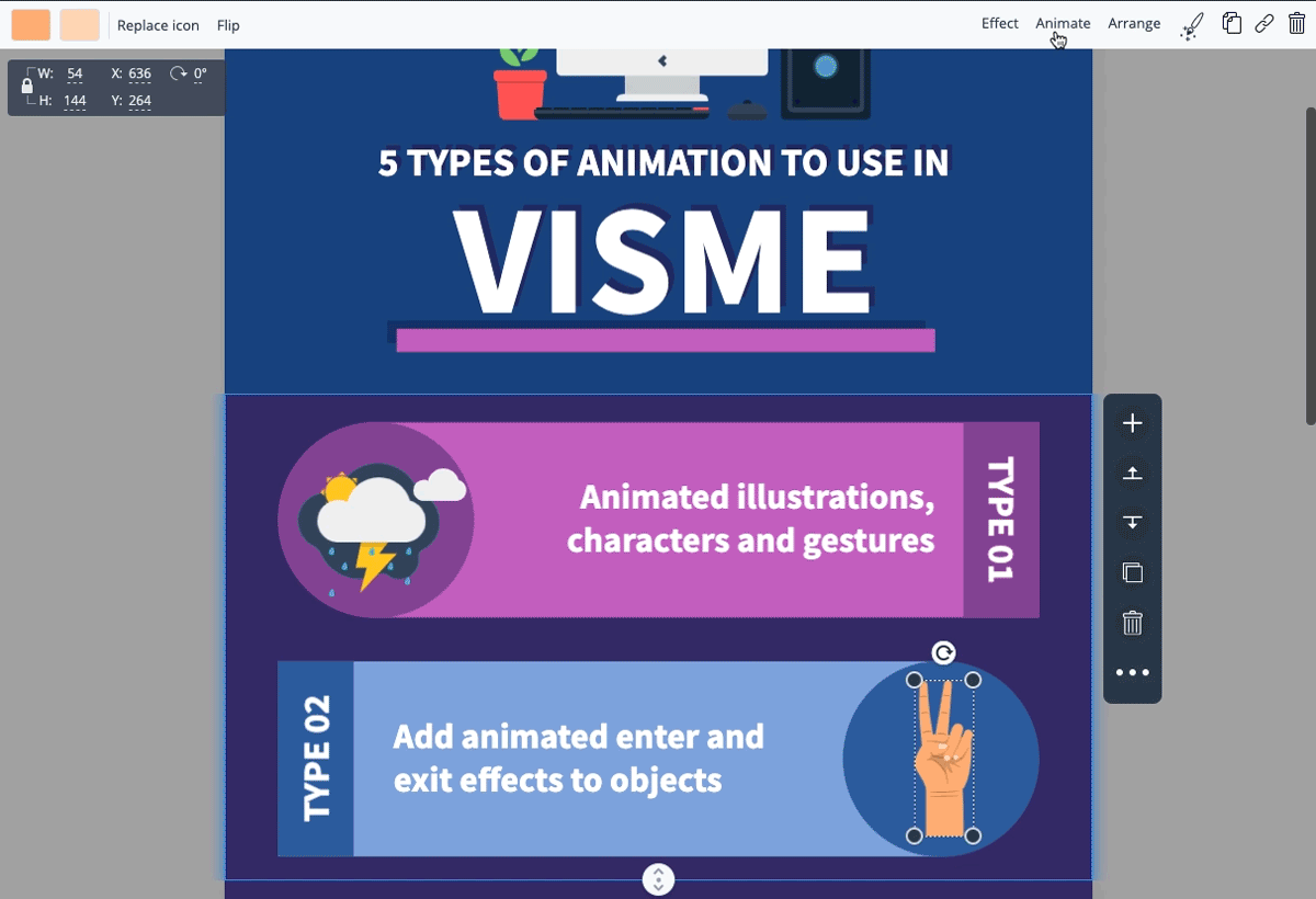 cloud based animation software visme can be used for mobile freelance animators