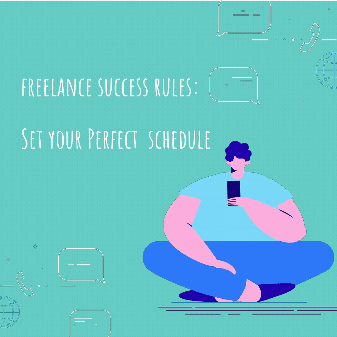freelancer scheduling the project gif image 
