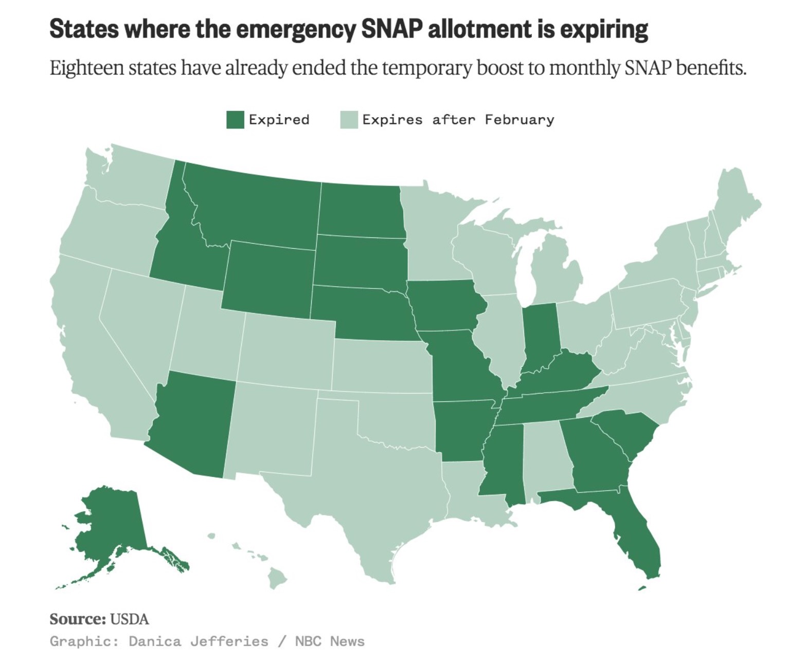 SNAP benefits can be used by  customers in nearly every U.S. state