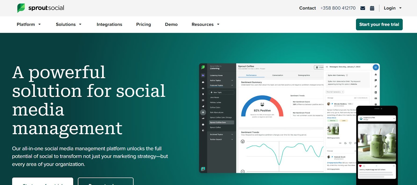Sprout Social Homepage