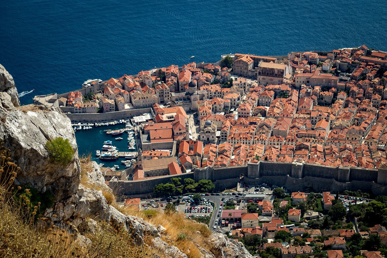 The UNESCO world heritage site city of Dubrovnik in Croatia
