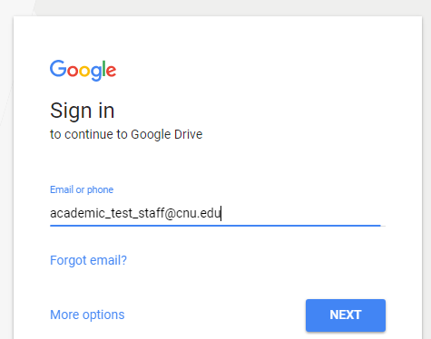 Google Sign-In Page