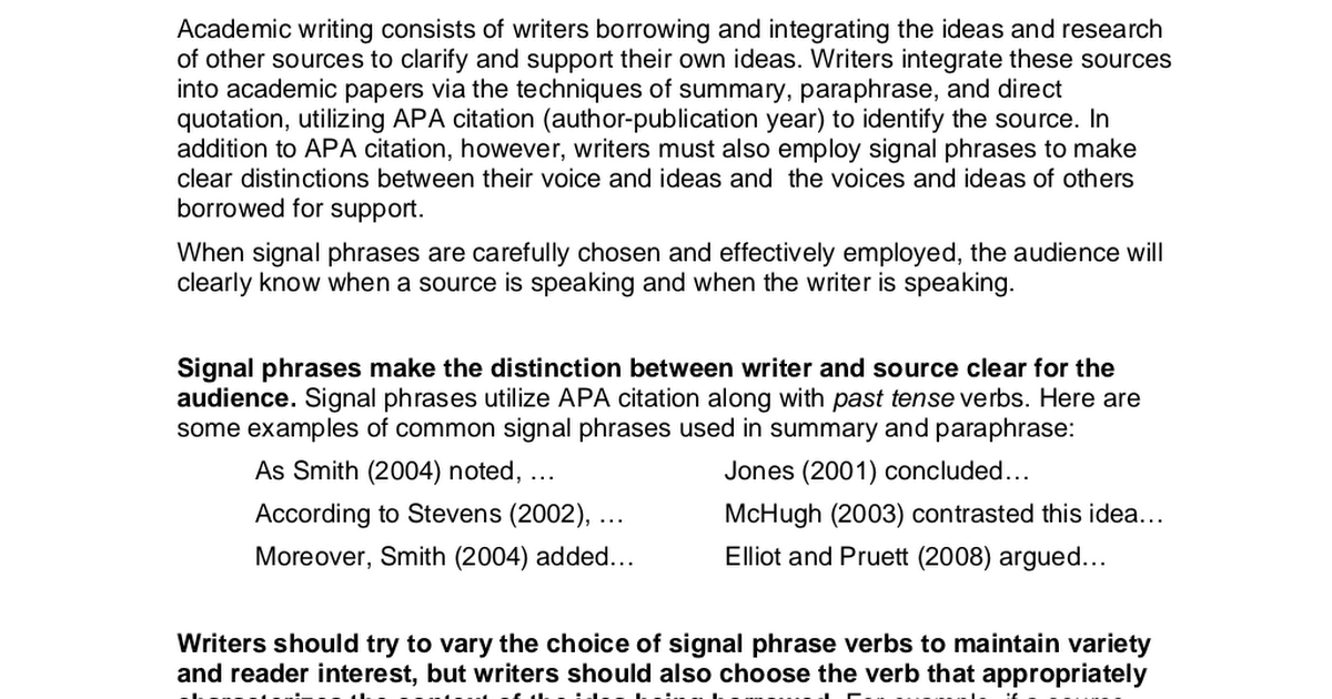 Signal Phrases Pdf Google Drive