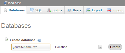 Configurar banco de dados WP