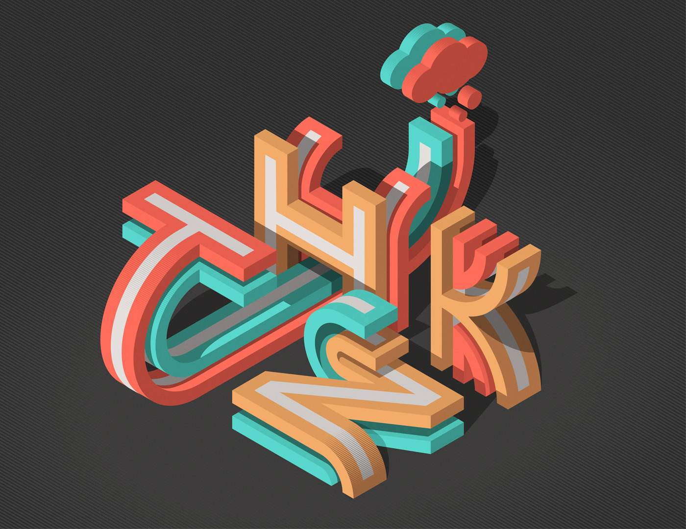 colour Illustrator Isometric lettering type typedesign typography   vector font design