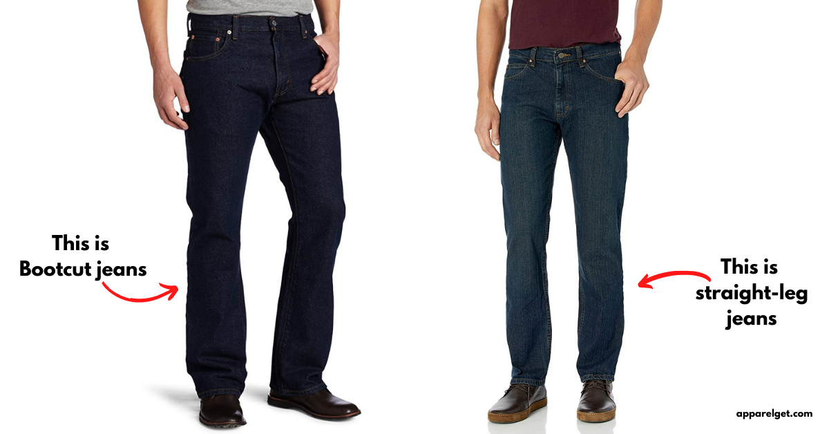 difference between bootcut and straight-leg jeans