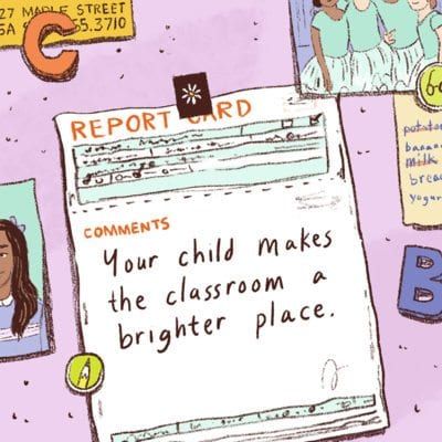 Infographic of a child's report card 