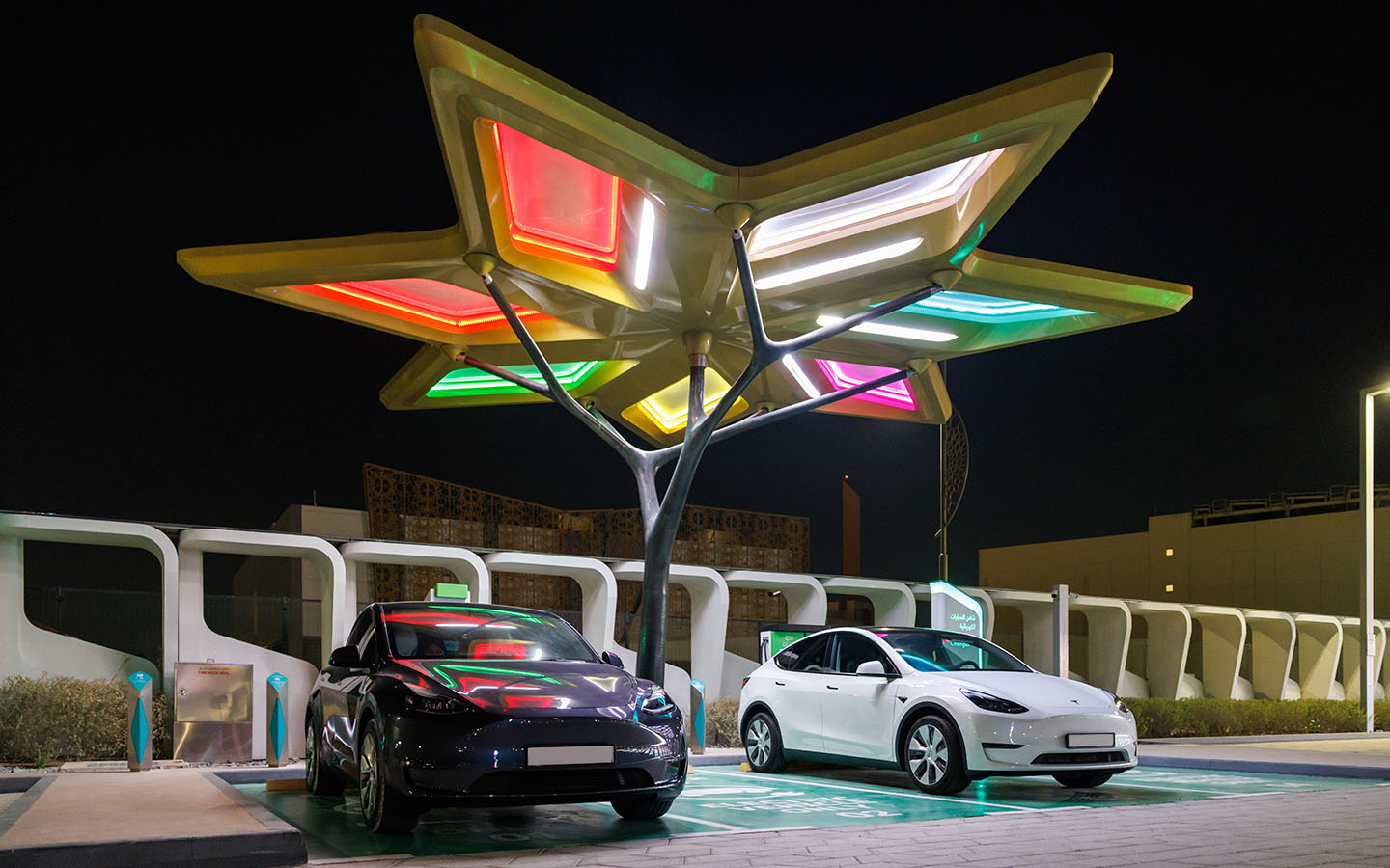 you can easily find many tesla charging stations in the uae