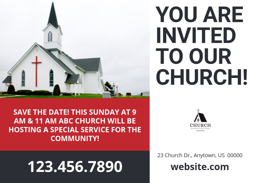 Church postcard template 3