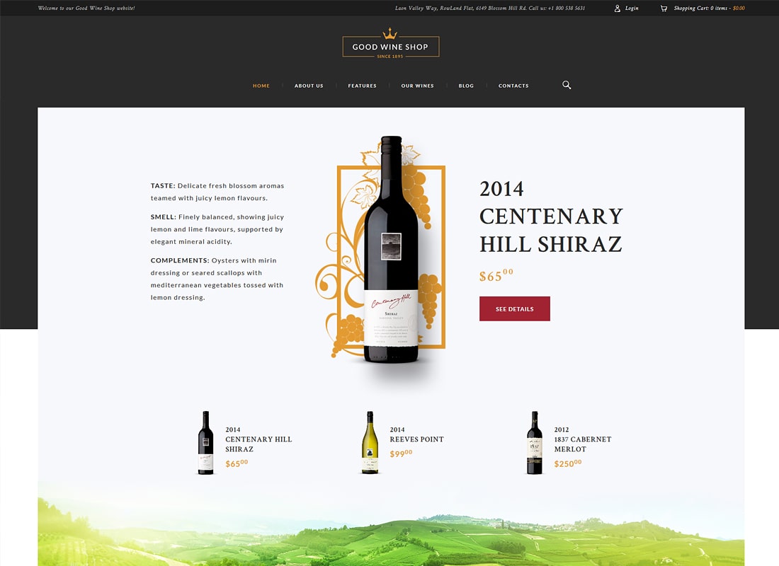Buen vino |  Tema de WordPress para Wine House, Winery & Wine Shop