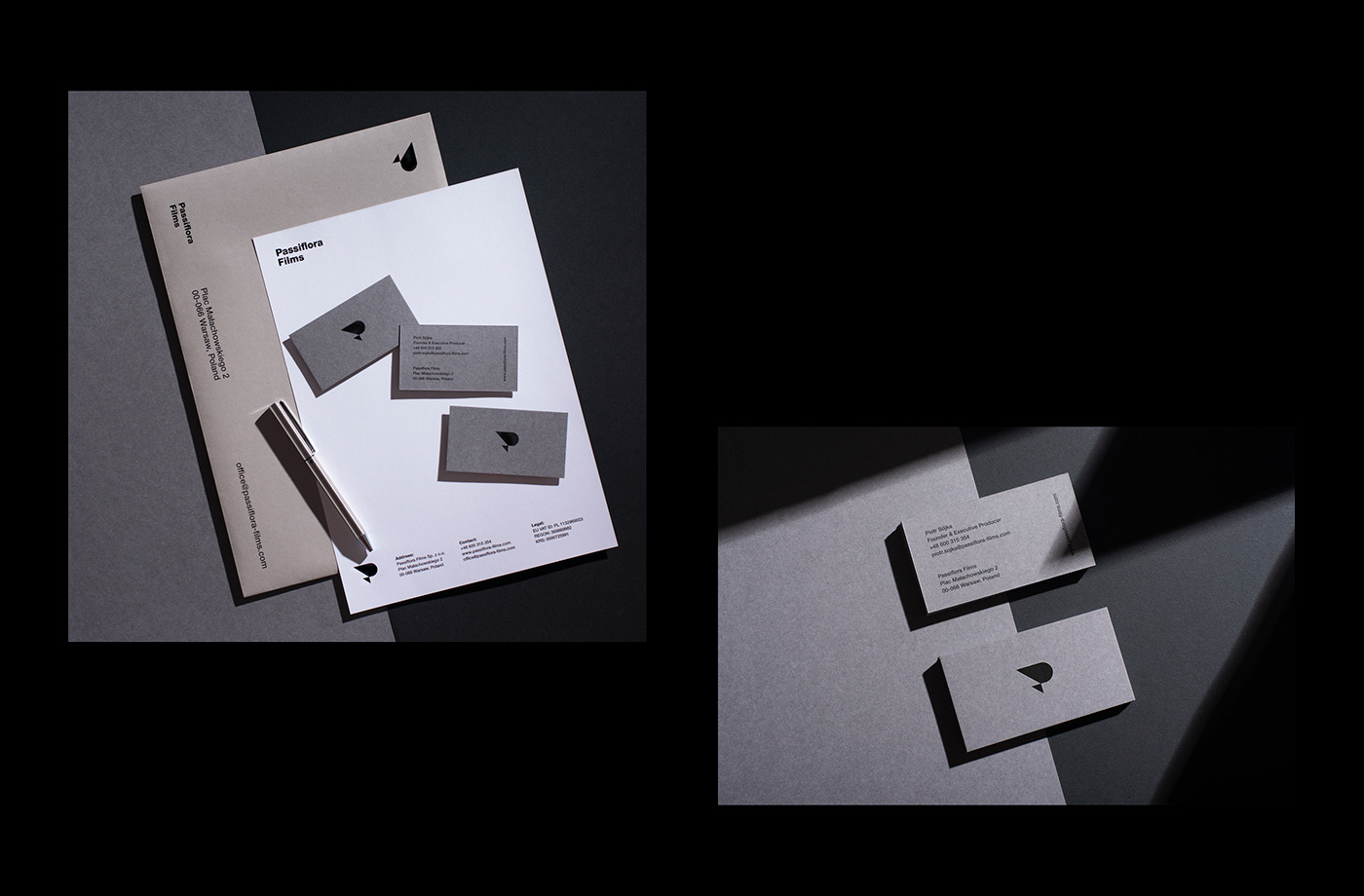 branding  minimal simple Production house logo print pattern poland gray